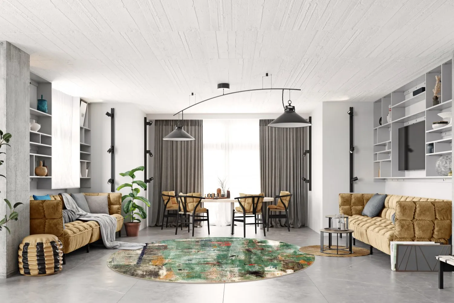 Kruhový koberec - Calabria (viacfarebný)