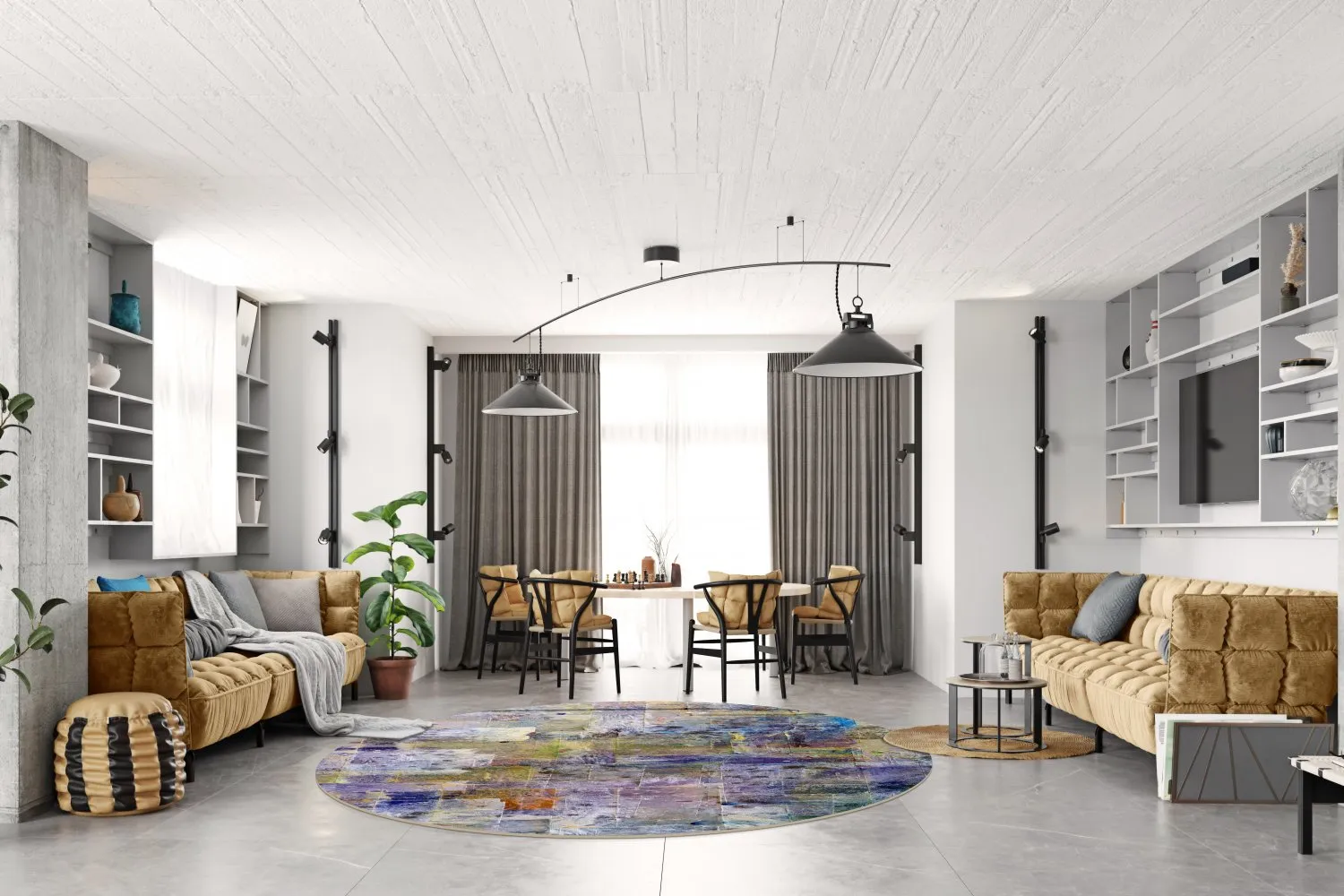 Kruhový koberec - Padua (multicolor)