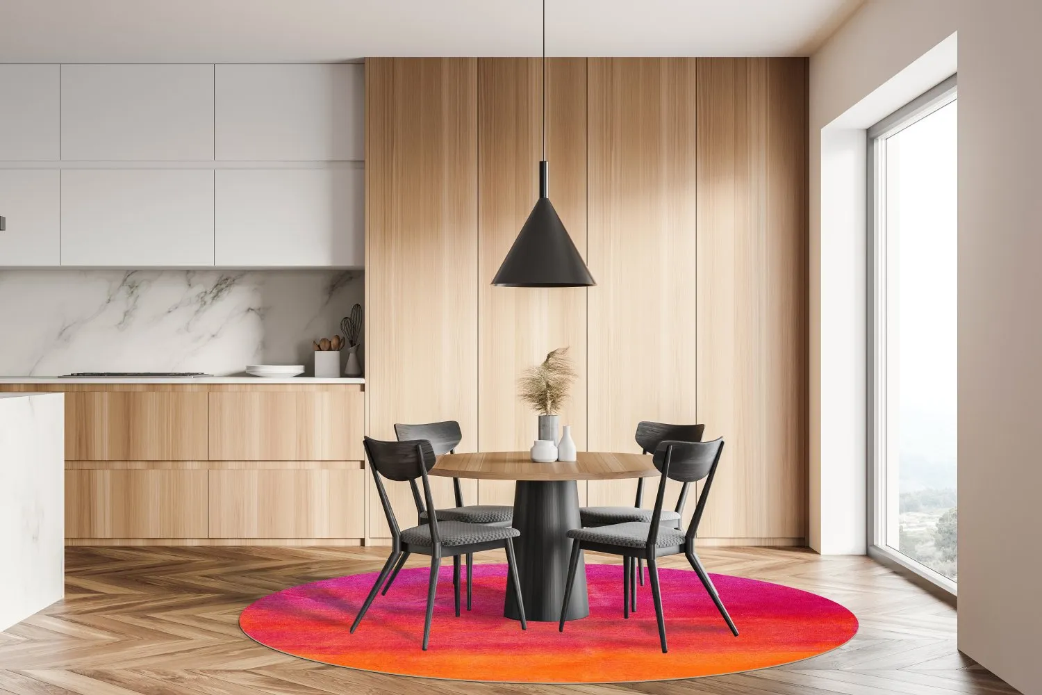 Kruhový koberec - Moura (viacfarebný)