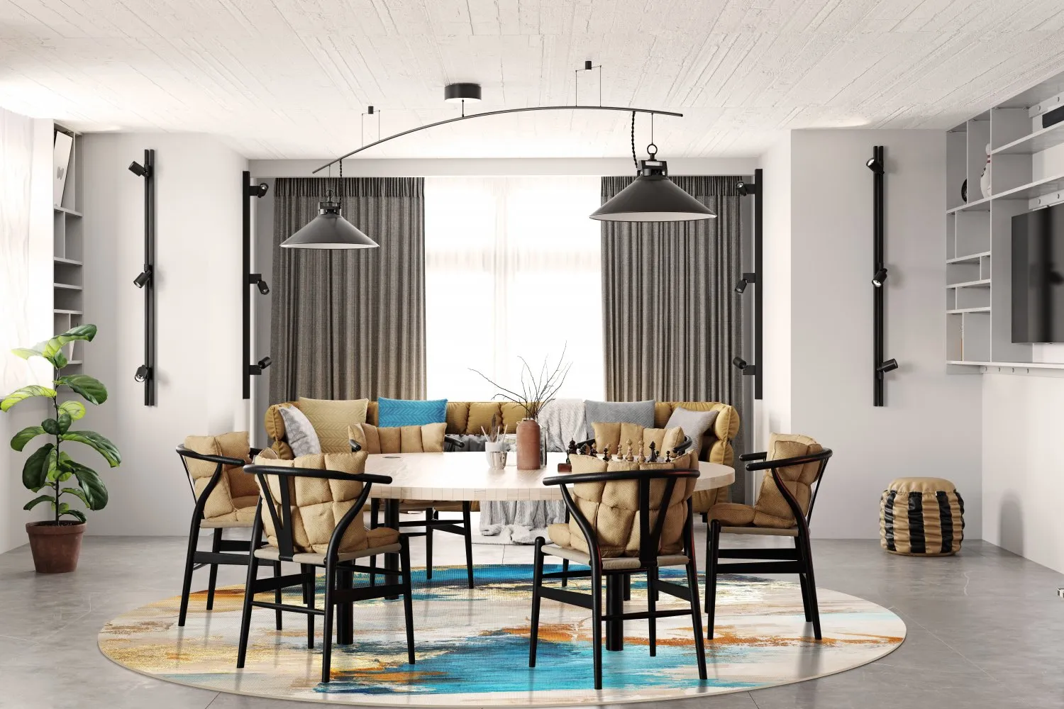 Kruhový koberec - Vasto (viacfarebný)