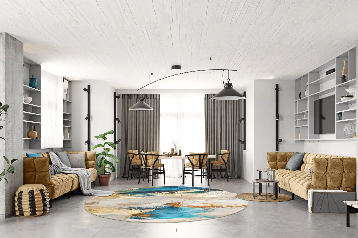 Kruhový koberec - Vasto (viacfarebný)