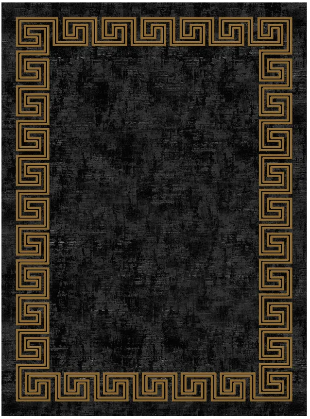 Koberec Wilton - Myra (čierna/zlatá)