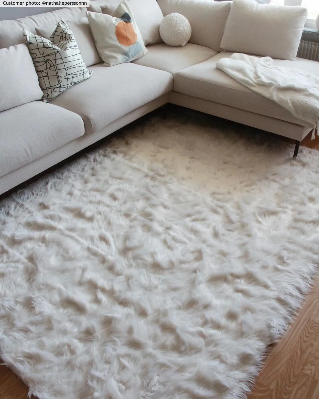 Koberce s dlhým vlasom - Pomaire (biele)