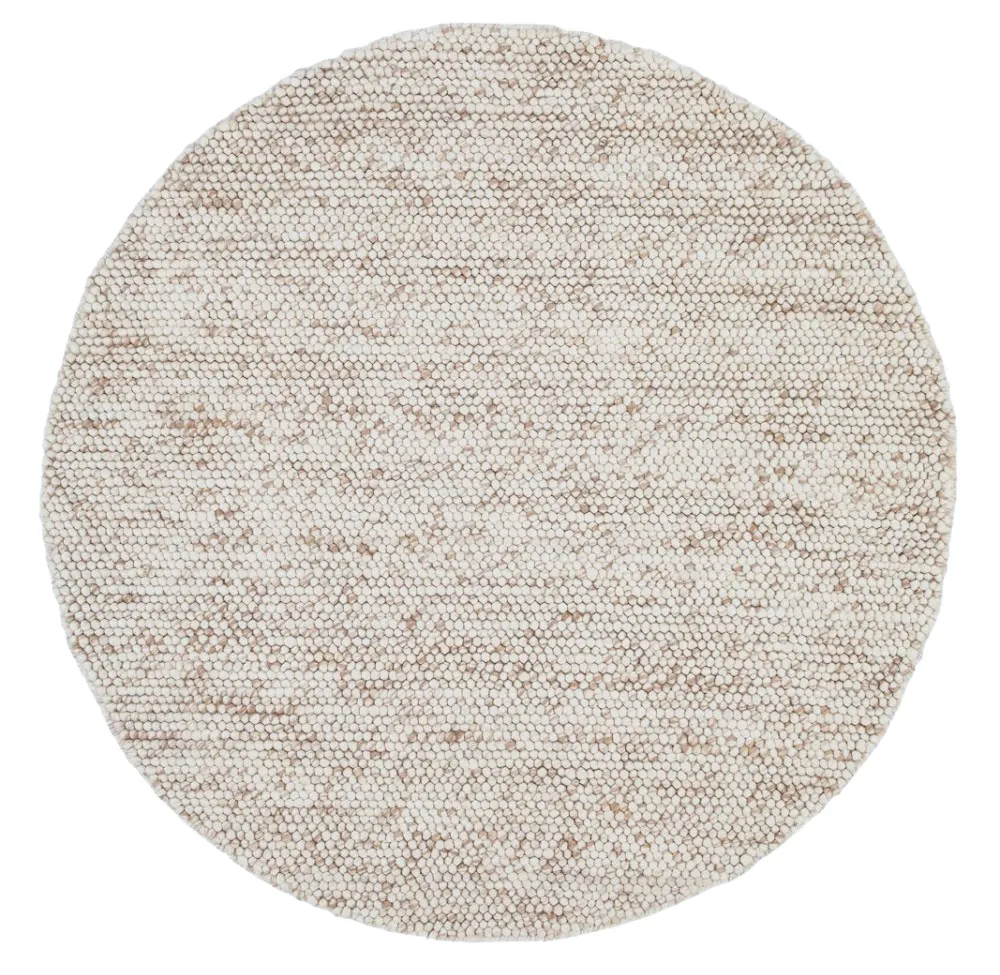Kruhový koberec - Avafors Wool Bubble (prírodný)