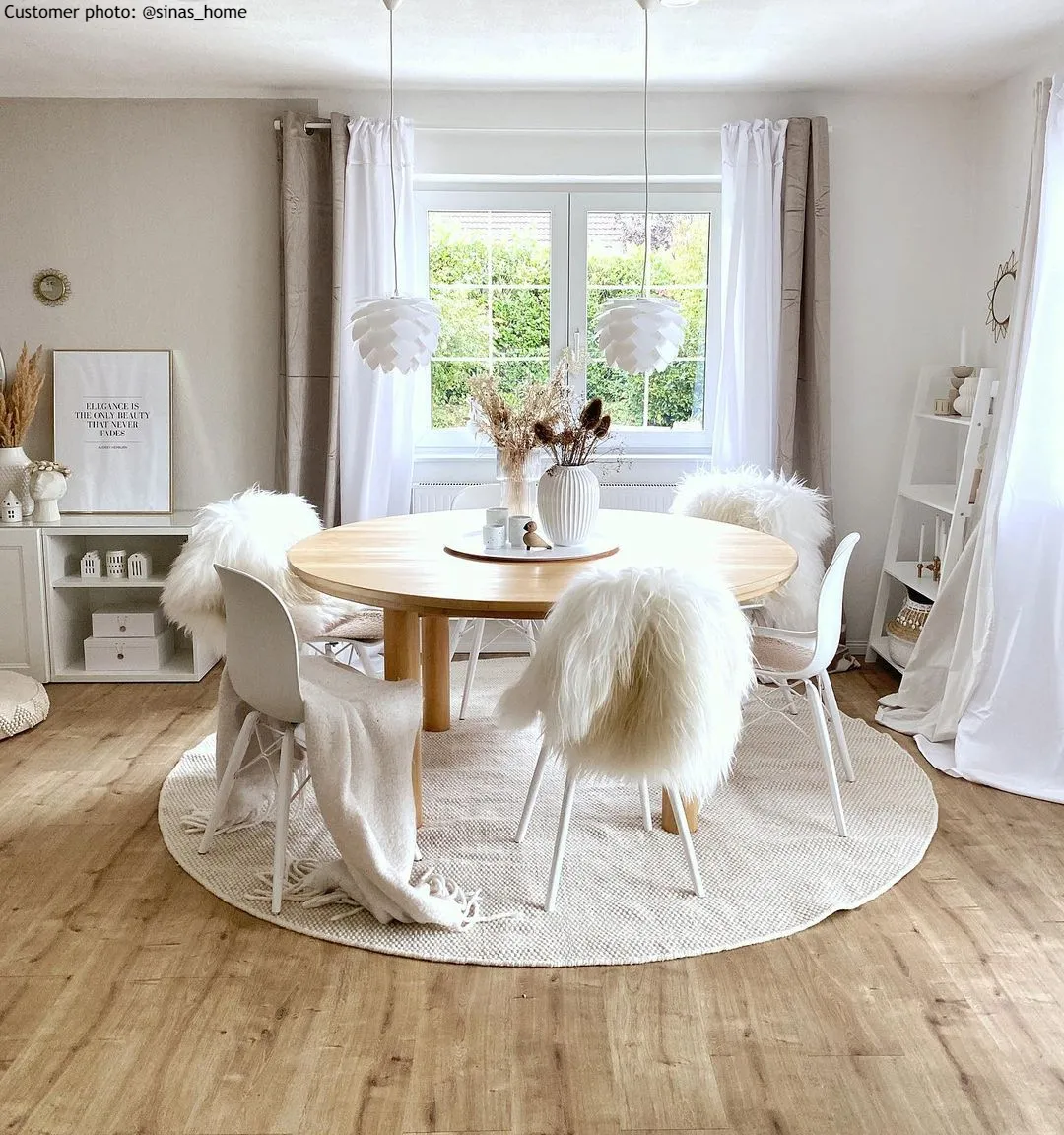 Kruhový koberec - Otago (biely)