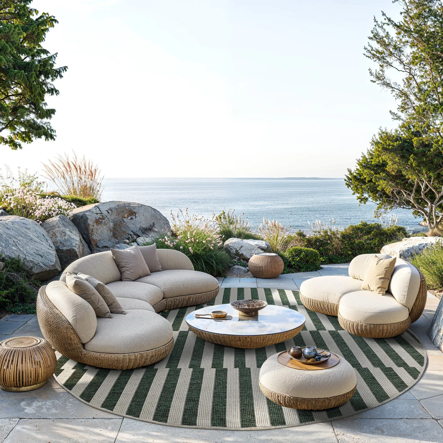 Okrúhly koberec - Indoor/Outdoor Otto (zelená)