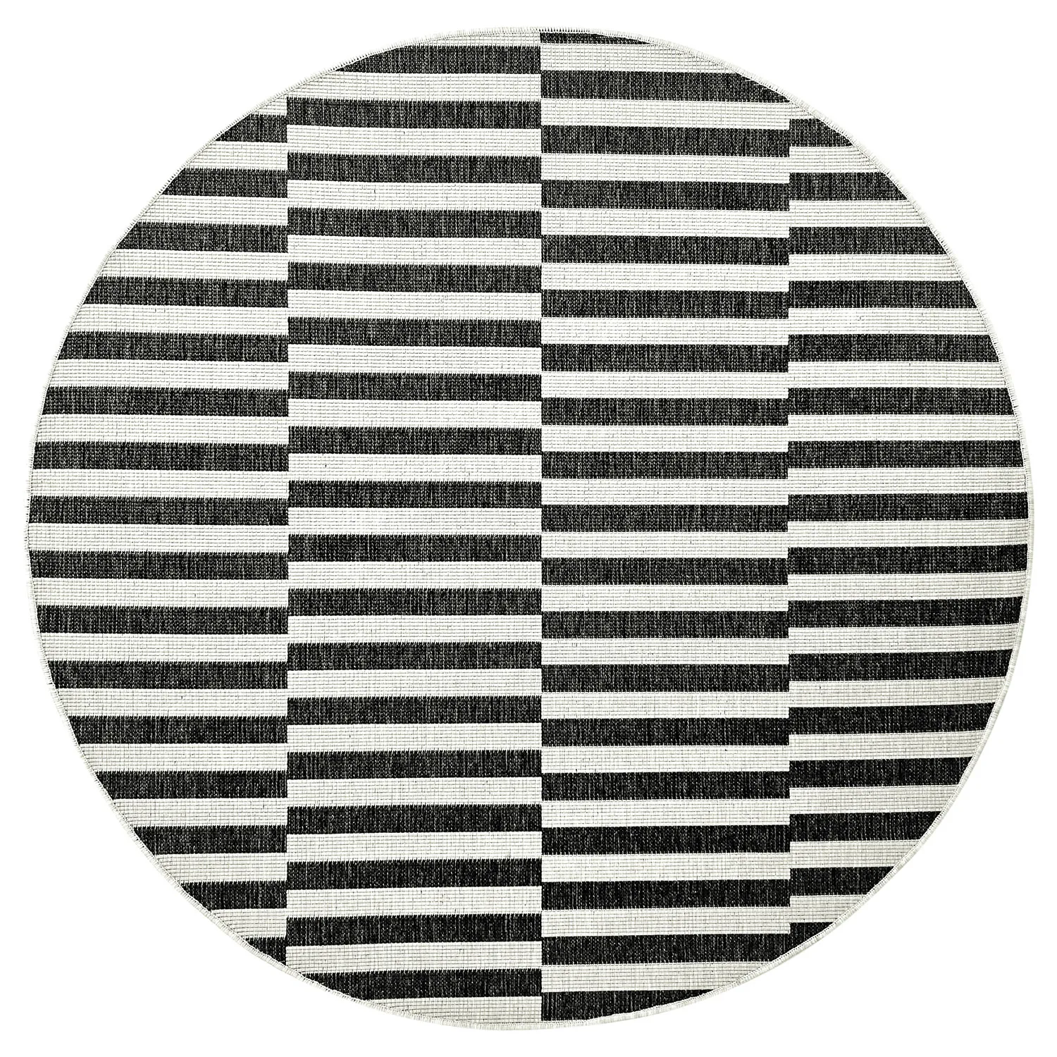 Okrúhly koberec - Indoor/Outdoor Otto (čierna)