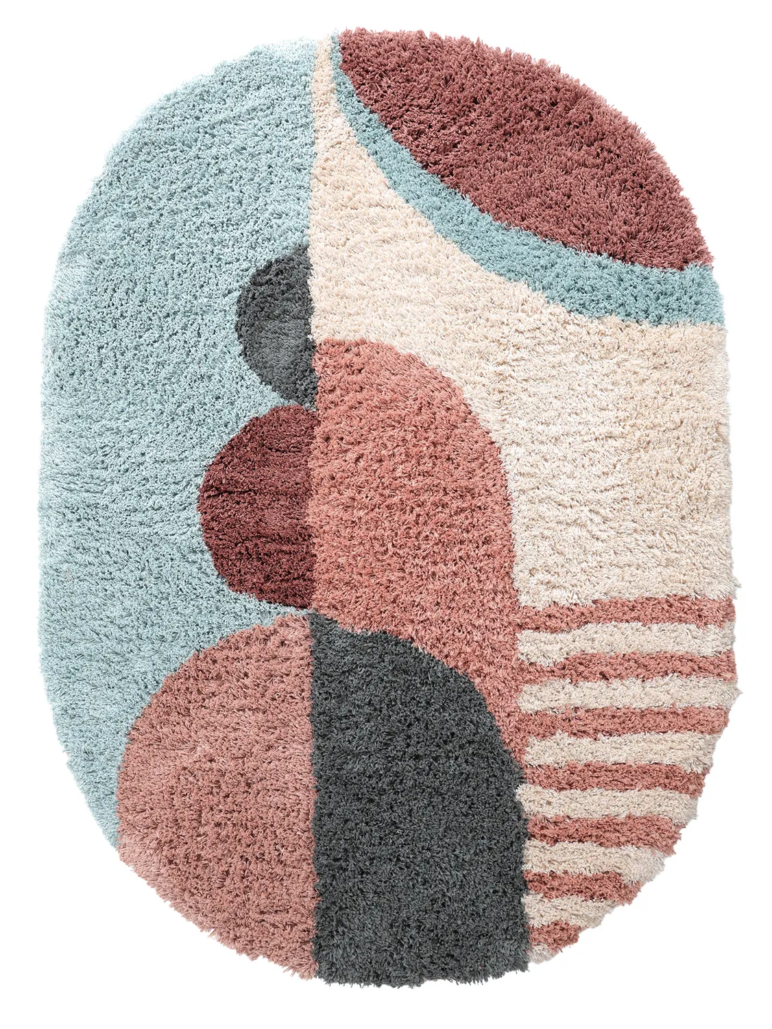 Oválny koberec - Tropea Natural Cotton Shaggy (multi)