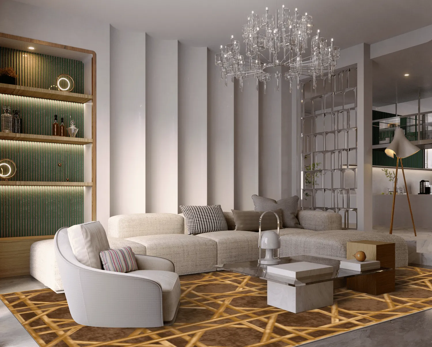 Koberec Wilton - Pachino (hnedá/zlatá)