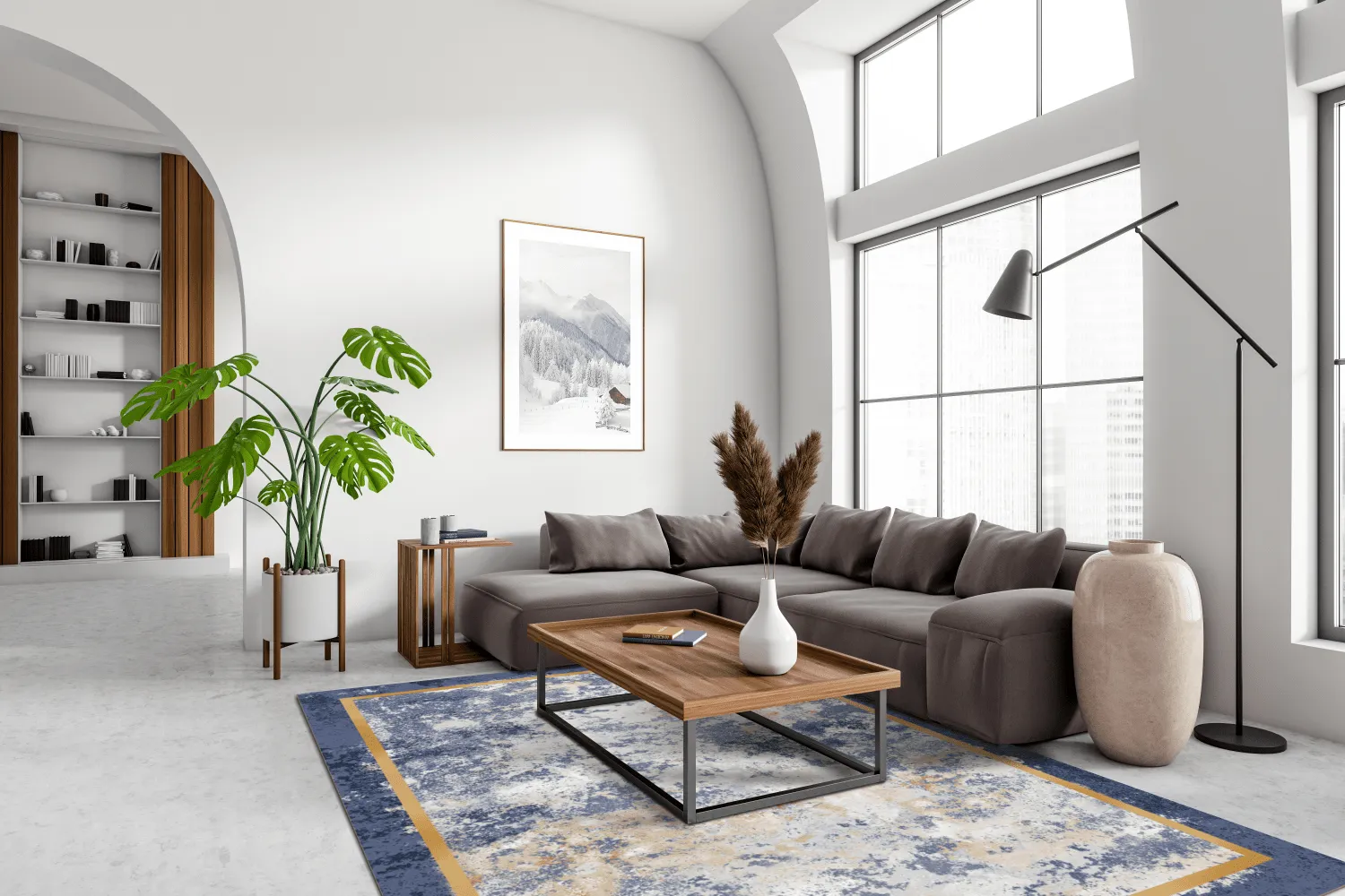 Koberec Wilton - Peri (modrý/multicolor)