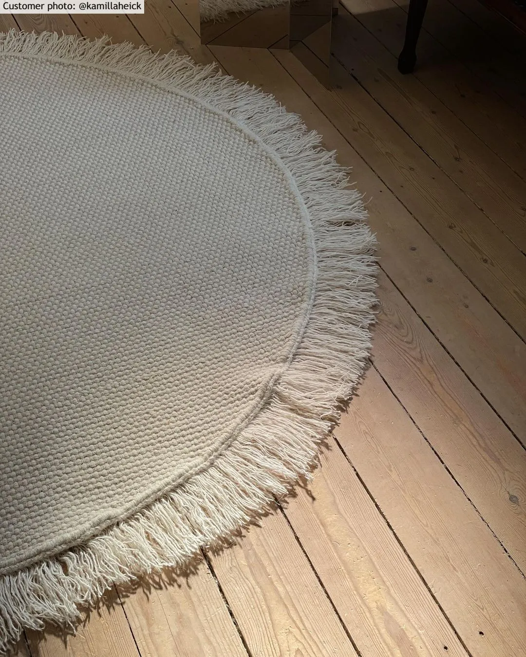 Kruhový koberec - Pike (krémový)