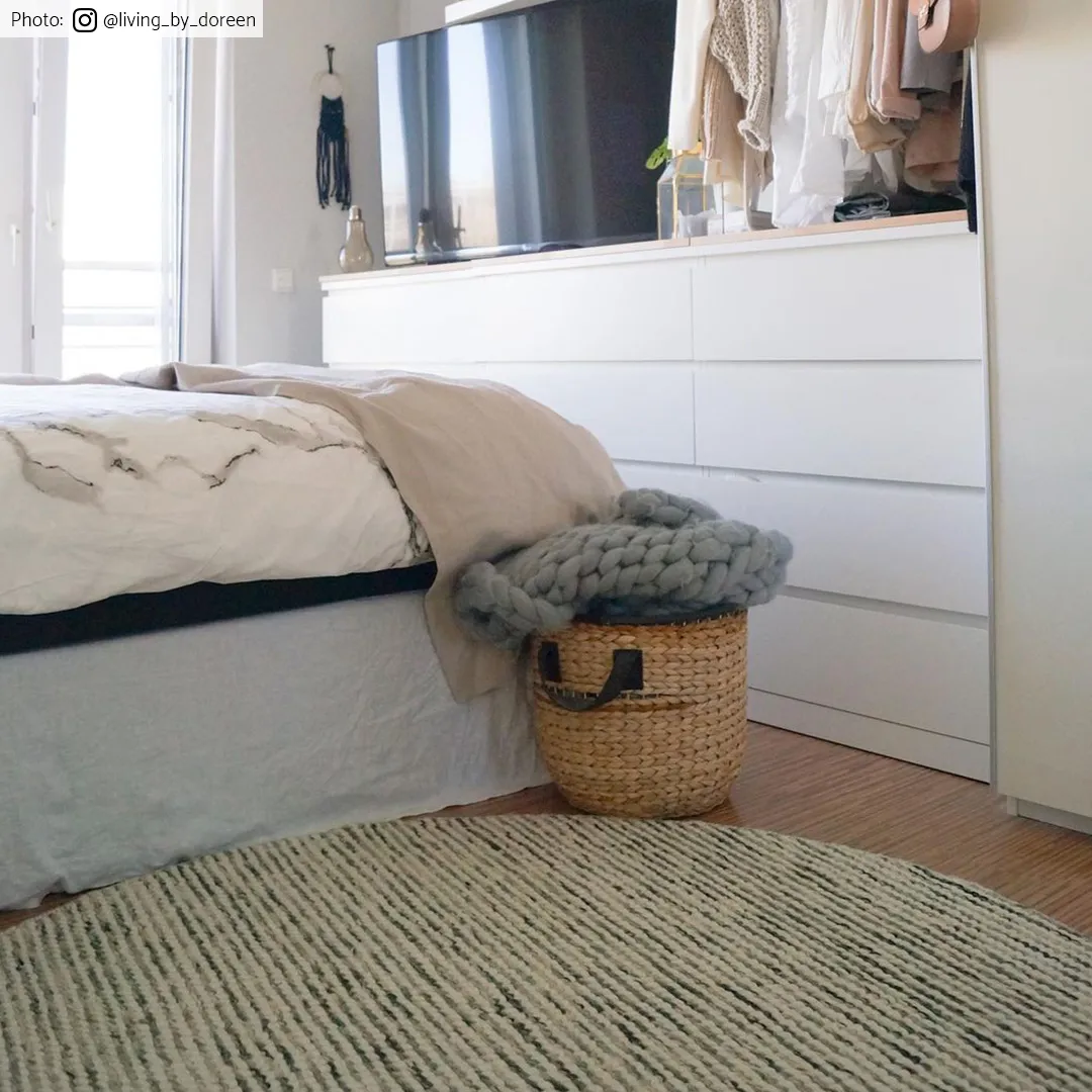 Kruhový koberec - Plockton (šedá/biela/zelená)