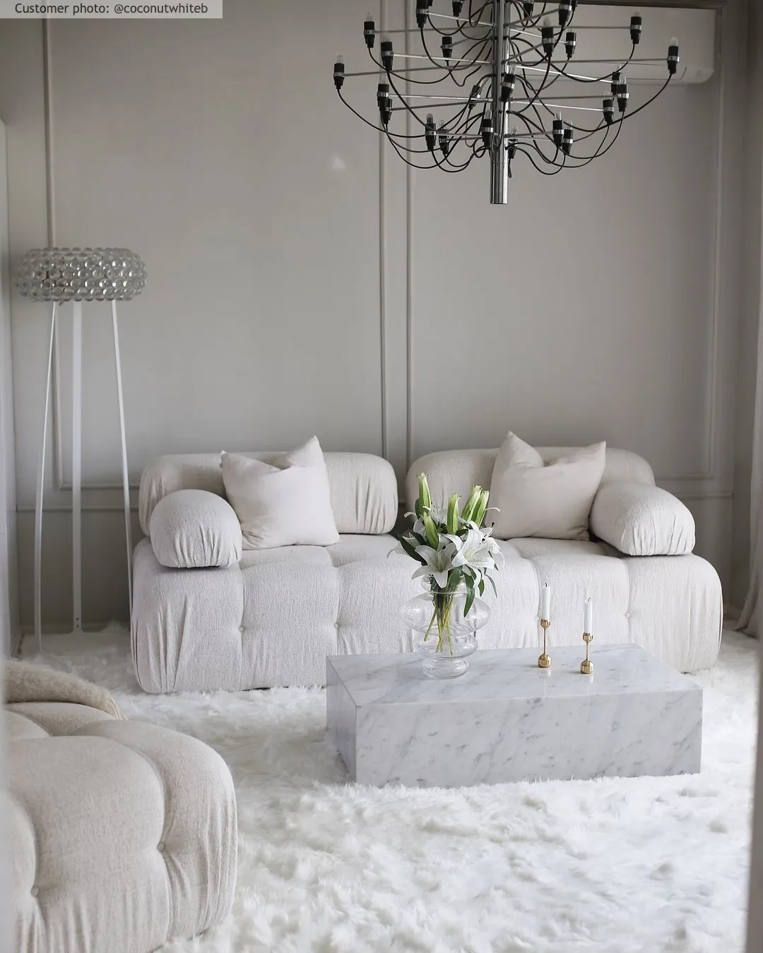 Koberce s dlhým vlasom - Pomaire (biele)