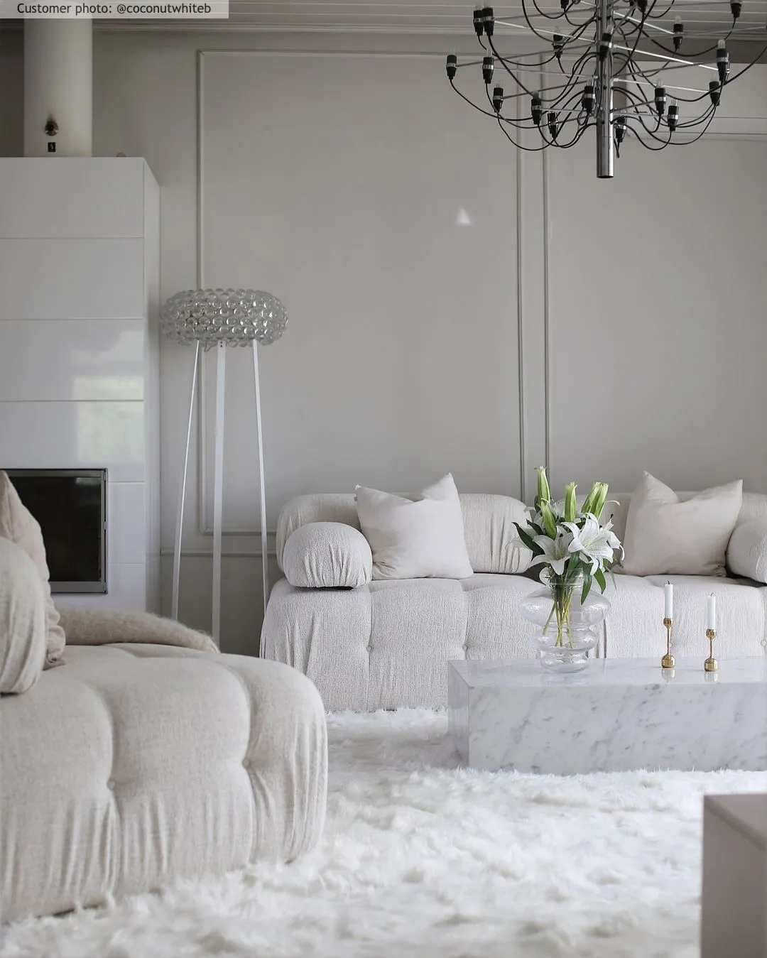 Koberce s dlhým vlasom - Pomaire (biele)