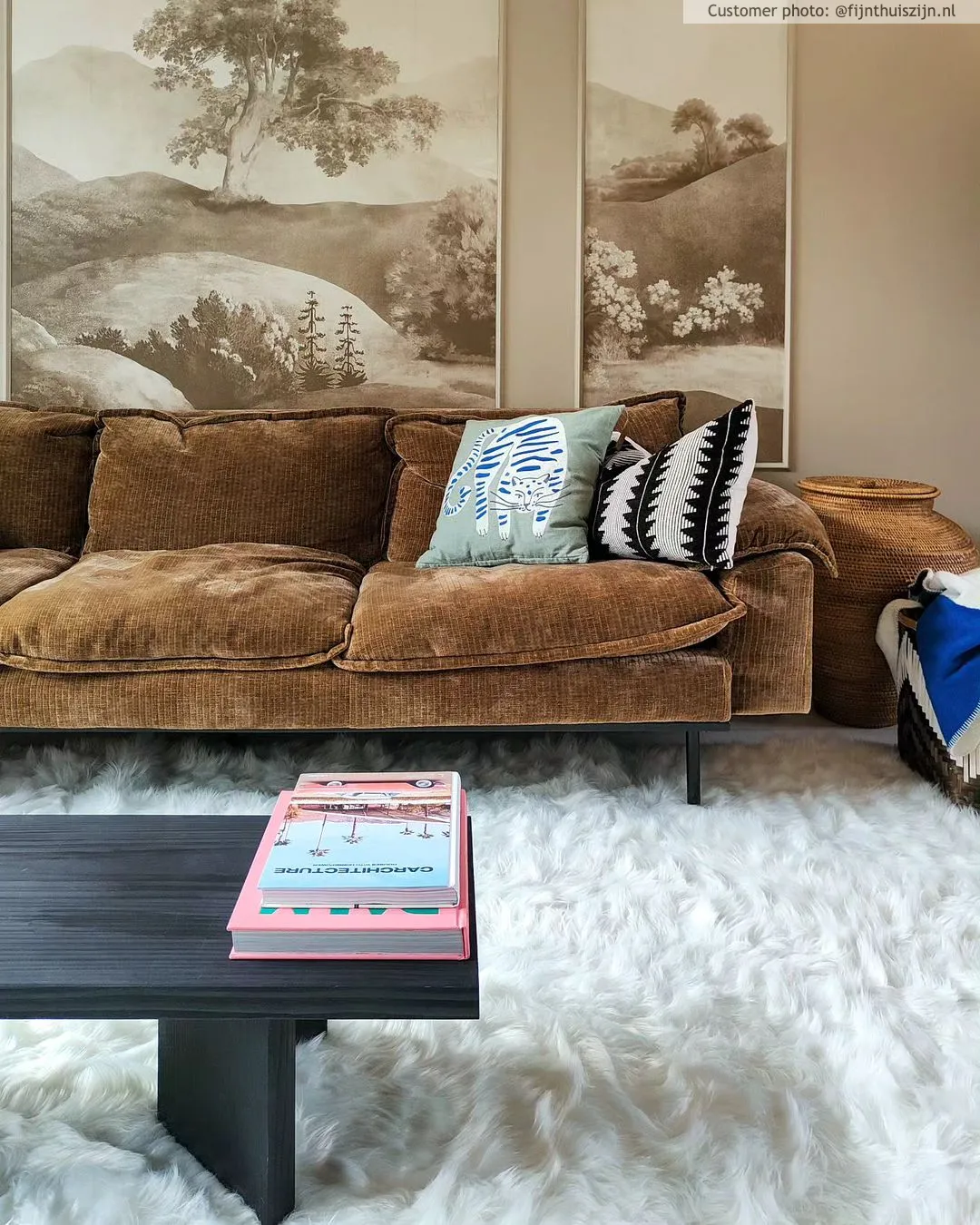 Koberce s dlhým vlasom - Pomaire (biele)