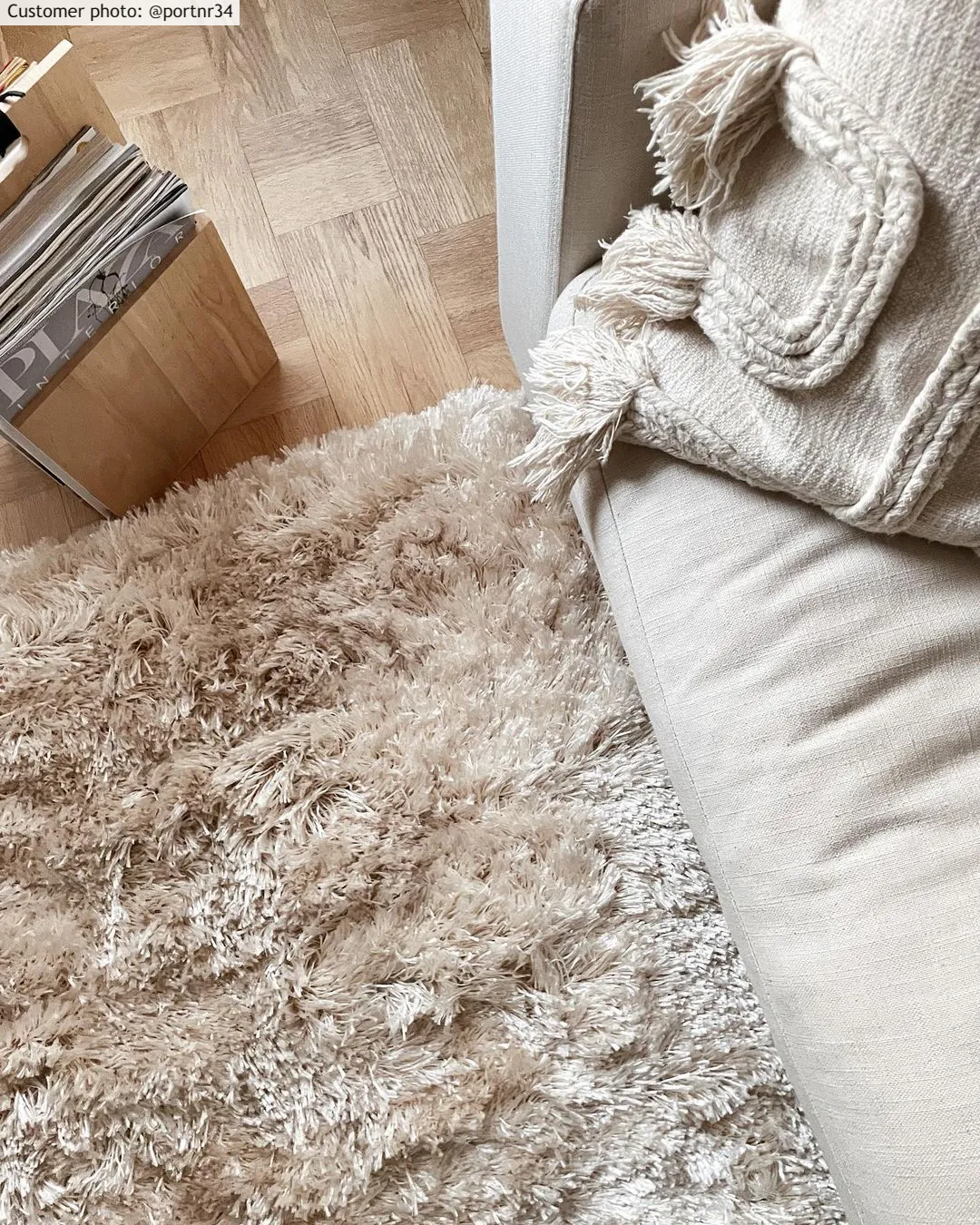 Koberce s chlupem - Plátno (béžové)