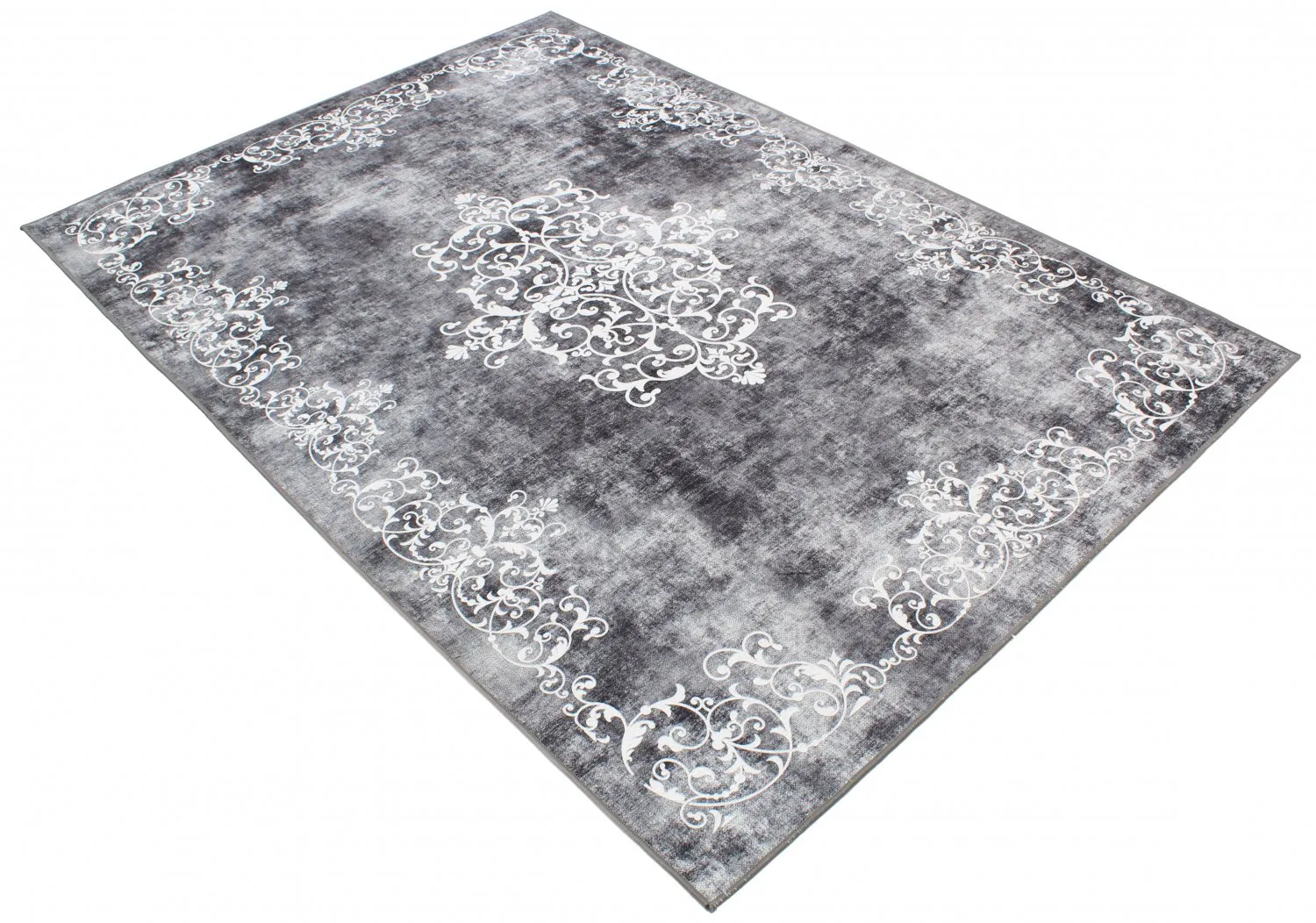 Koberec Wilton - Santi (tmavošedá/biela)