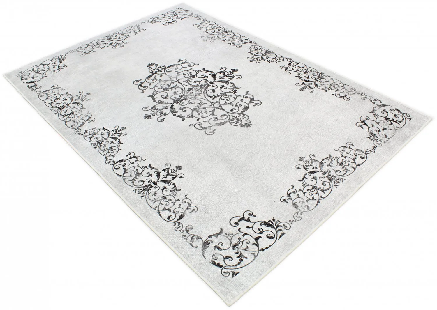 Koberec Wilton - Santi (biela/čierna)