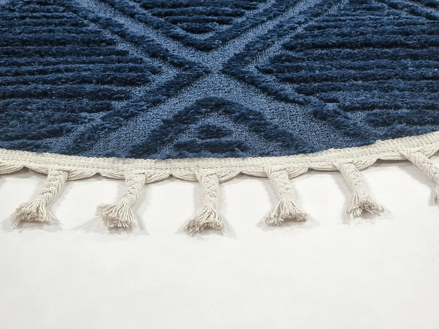 Kruhový koberec - Dover (modrá)