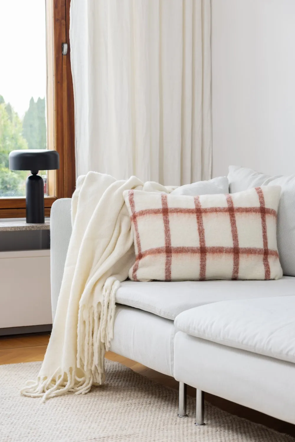 Puzdro na vankúš z vlnenej zmesi - Rachel (ružová)