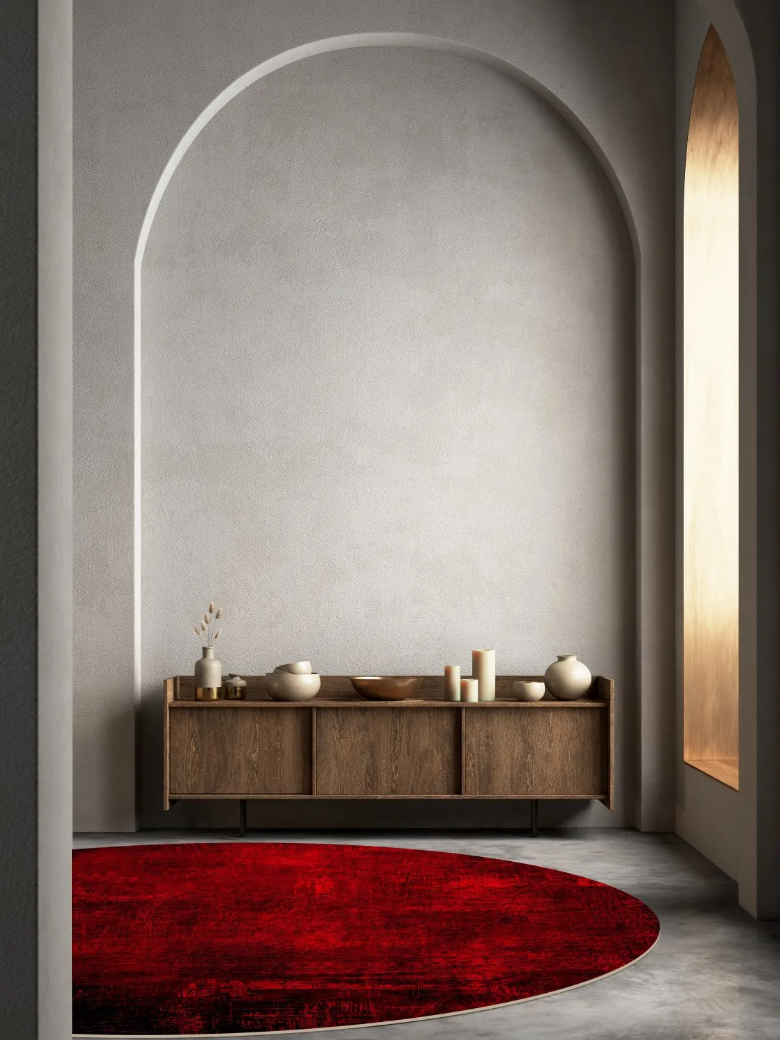 Koberec okrúhly - Frome (červený)