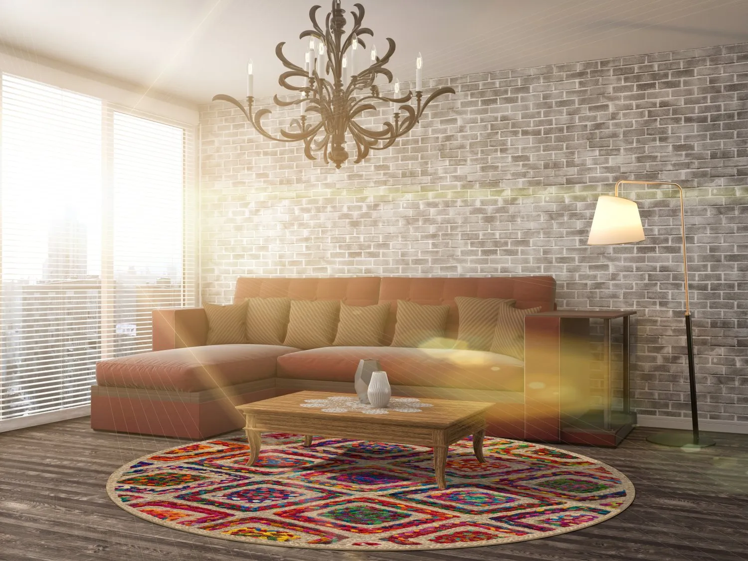 Kruhový koberec - Arosa (multicolor)