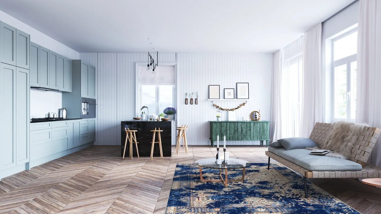 Koberec Wilton - Temima (modrá)