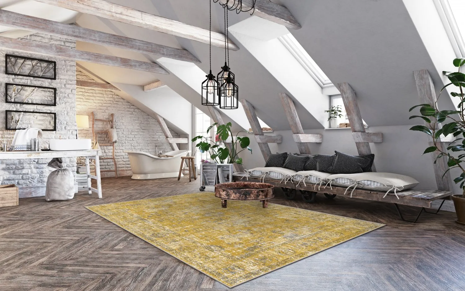 Wilton koberec - Gombalia (žltá)