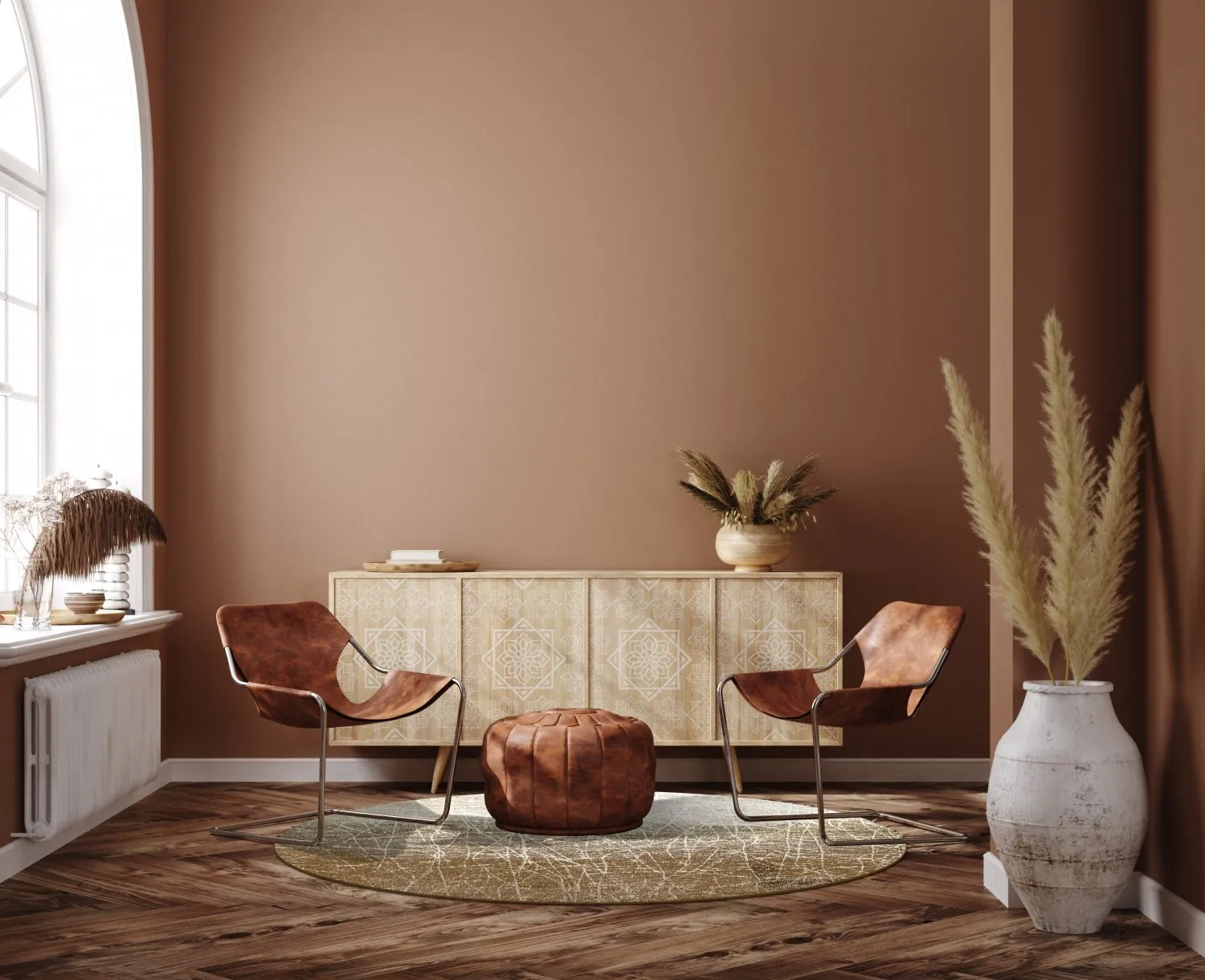 Kruhový koberec - Jervis (béžový)