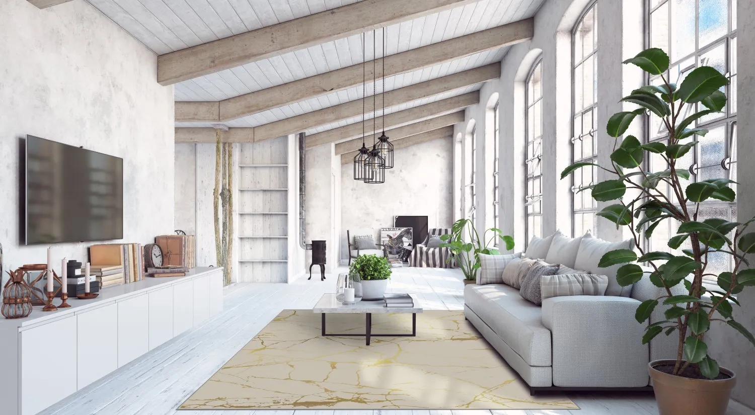 Koberec Wilton - Vieste (béžová/zlatá)