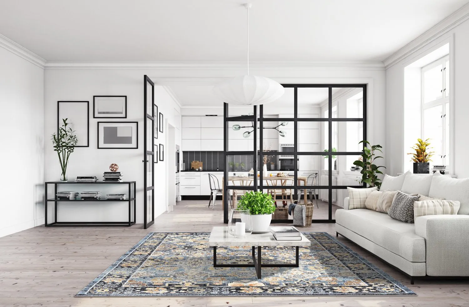 Koberec Wilton - Fernana (modrý/multicolor)