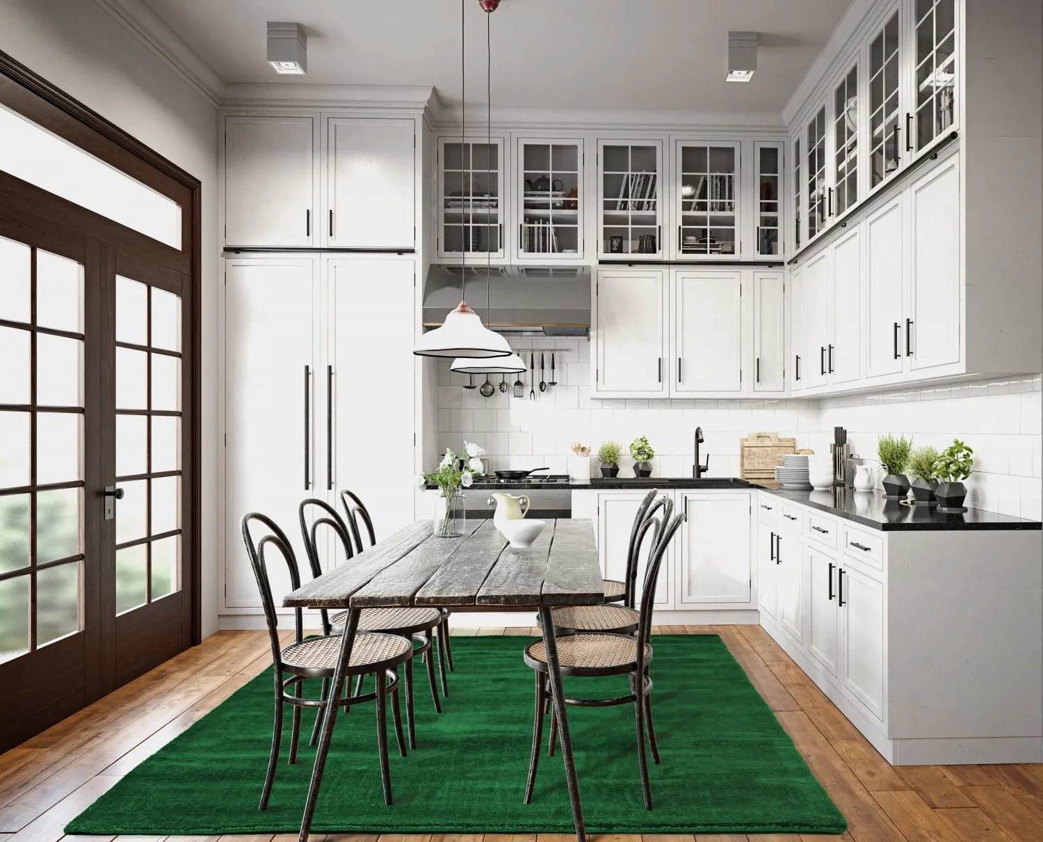 Recyklovaný PET s viskózovým vzhľadom (zelená)