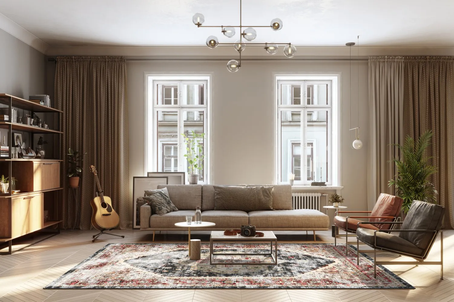 Koberec Wilton - Javis (červený/multikolórový)