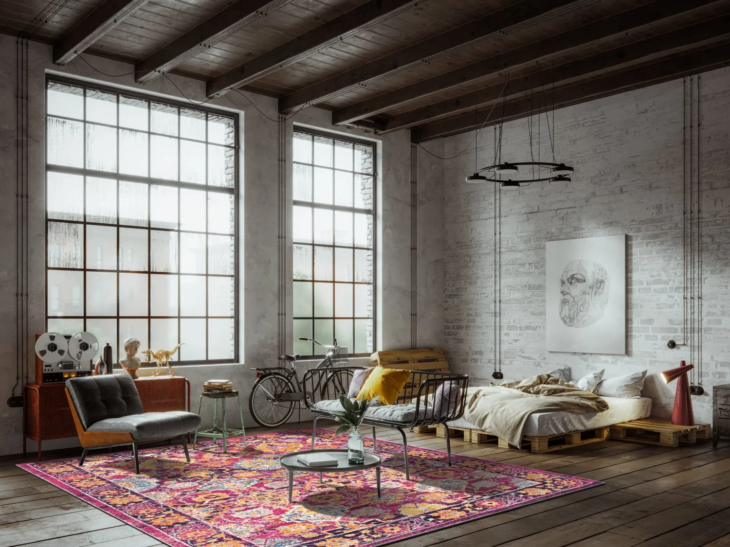 Koberec Wilton - Fernana (ružový/multicolor)