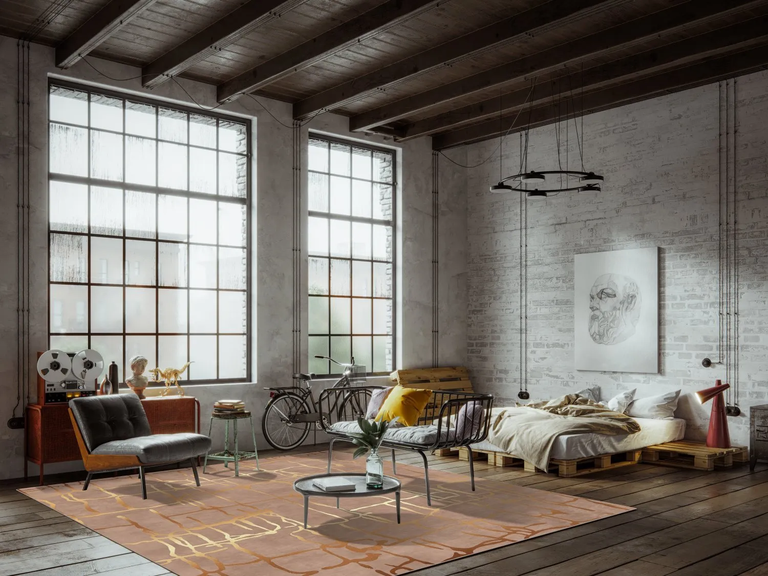 Koberec Wilton - Lorenzo (hnedá/zlatá)