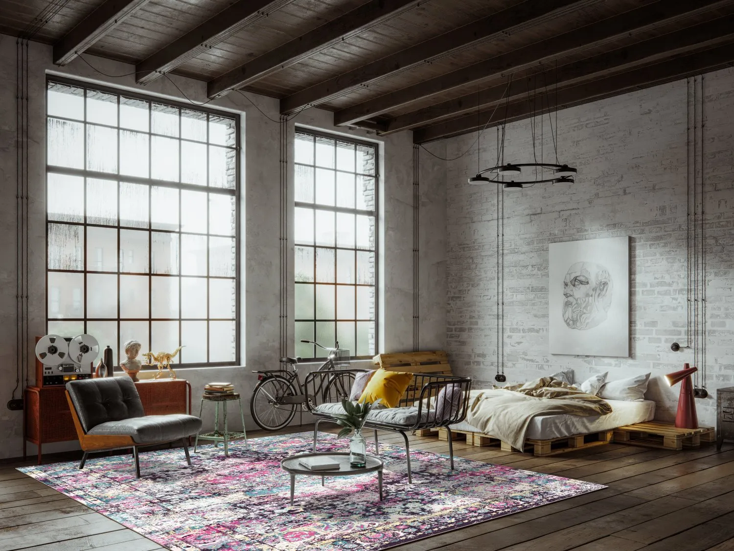 Koberec Wilton - Jedaida (ružový/multicolor)