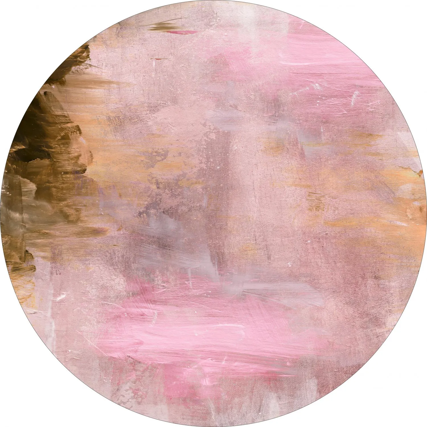 Kruhový koberec - Bonn (ružový)