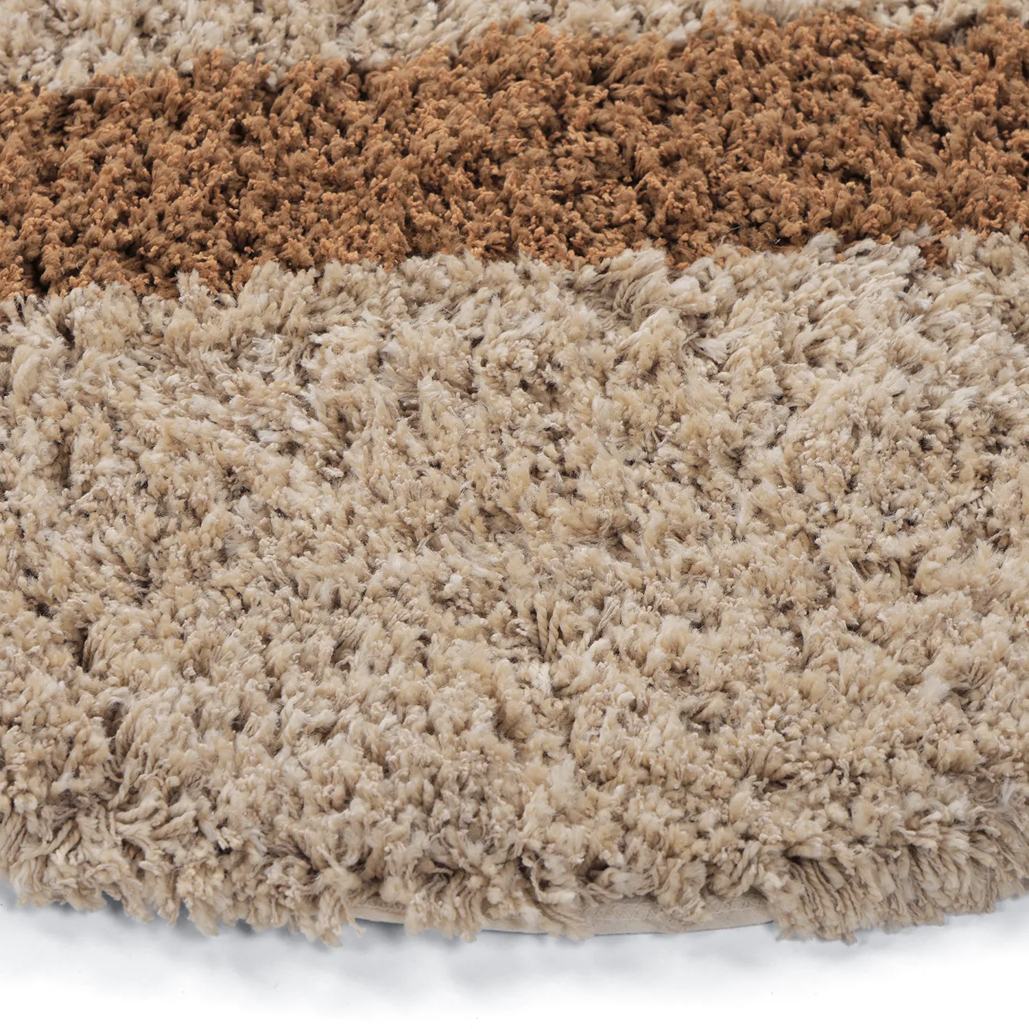 Rund matta - Cefalu Natural Cotton Shaggy (multi)