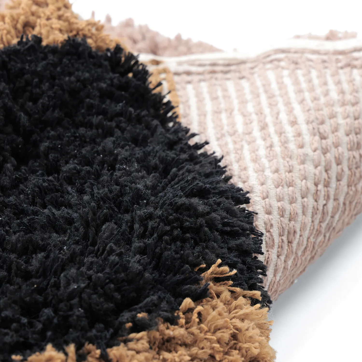 Rund matta - Cefalu Natural Cotton Shaggy (multi)