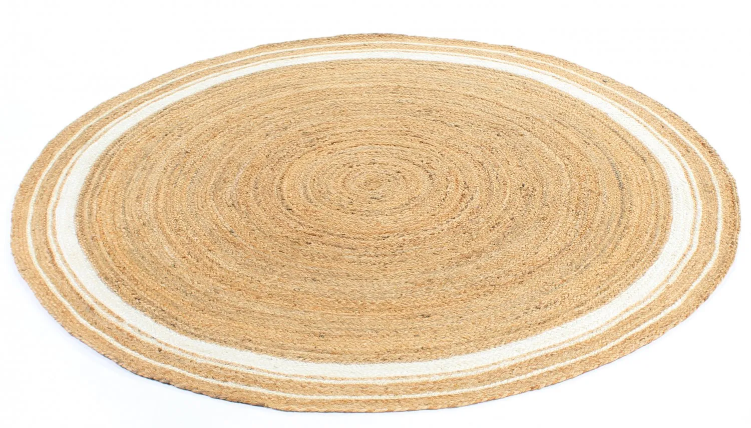 Kruhové koberce - Bundi (juta/biela)