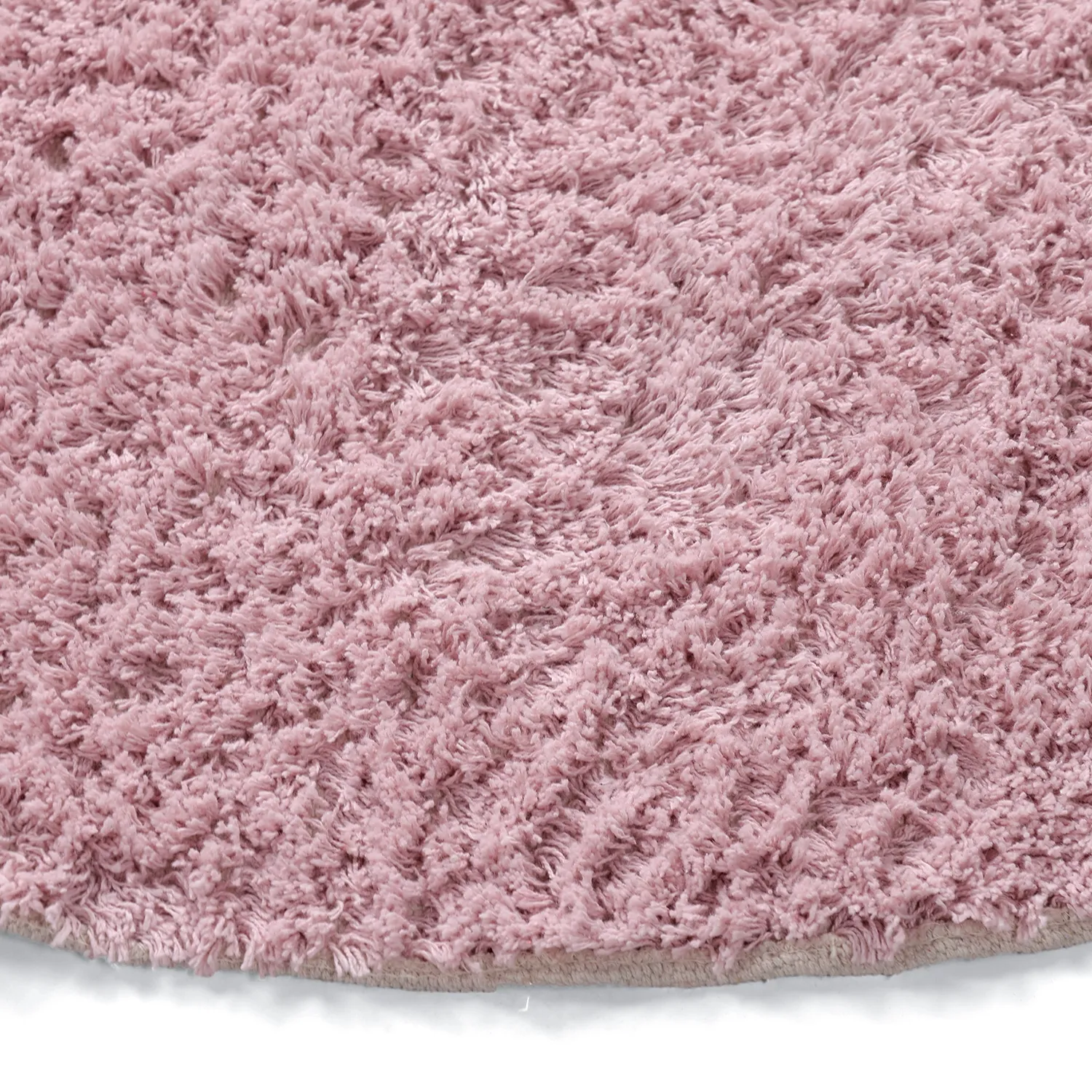 Rund matta - Amira Natural Cotton Shaggy (rosa/orange)
