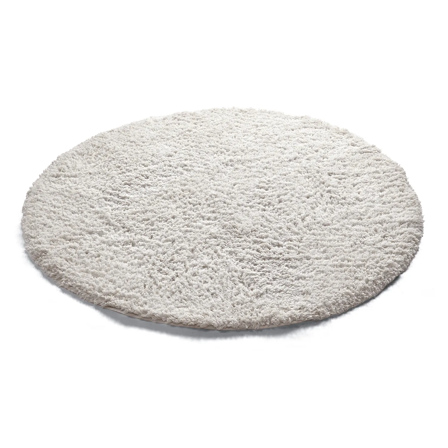 Rund matta - Combarro Solid Cotton Shaggy (creme)