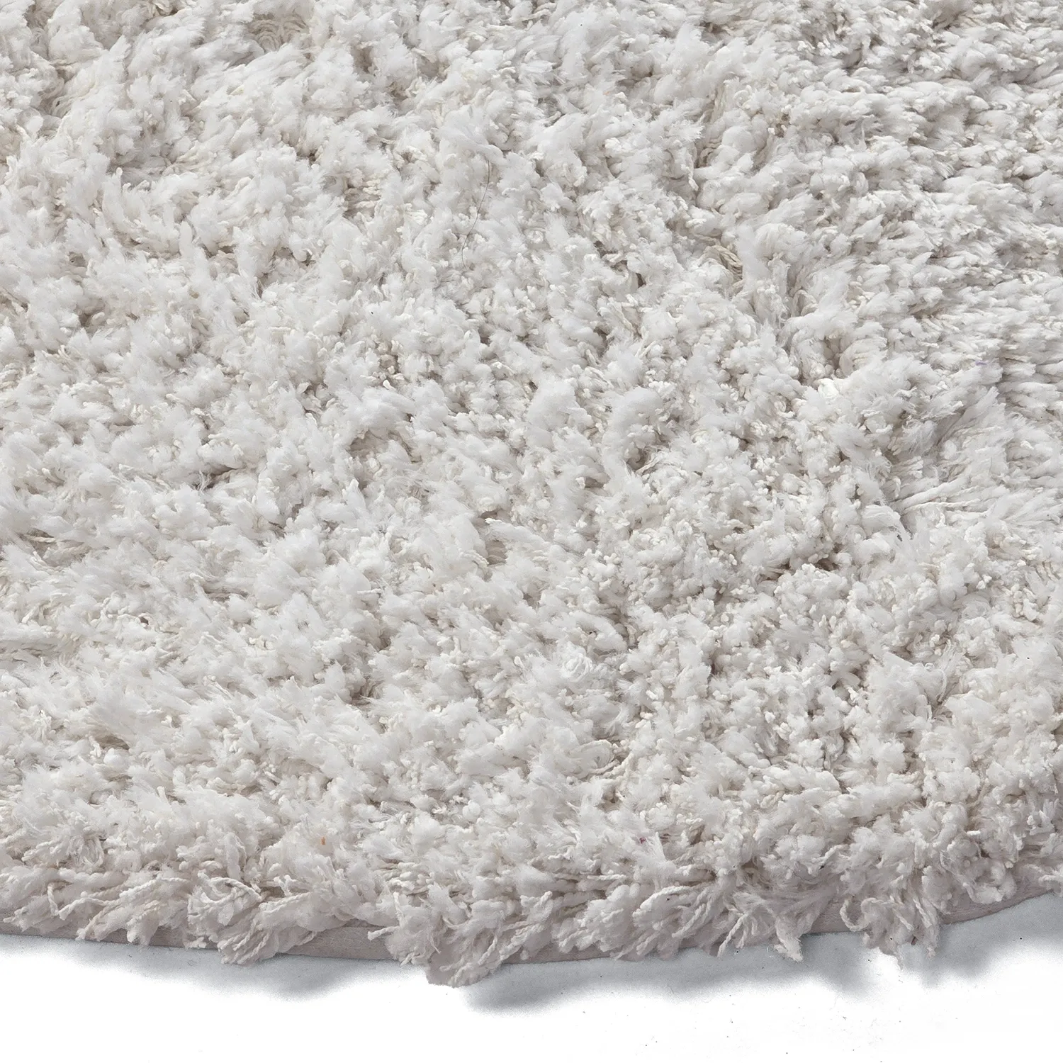 Rund matta - Combarro Solid Cotton Shaggy (creme)
