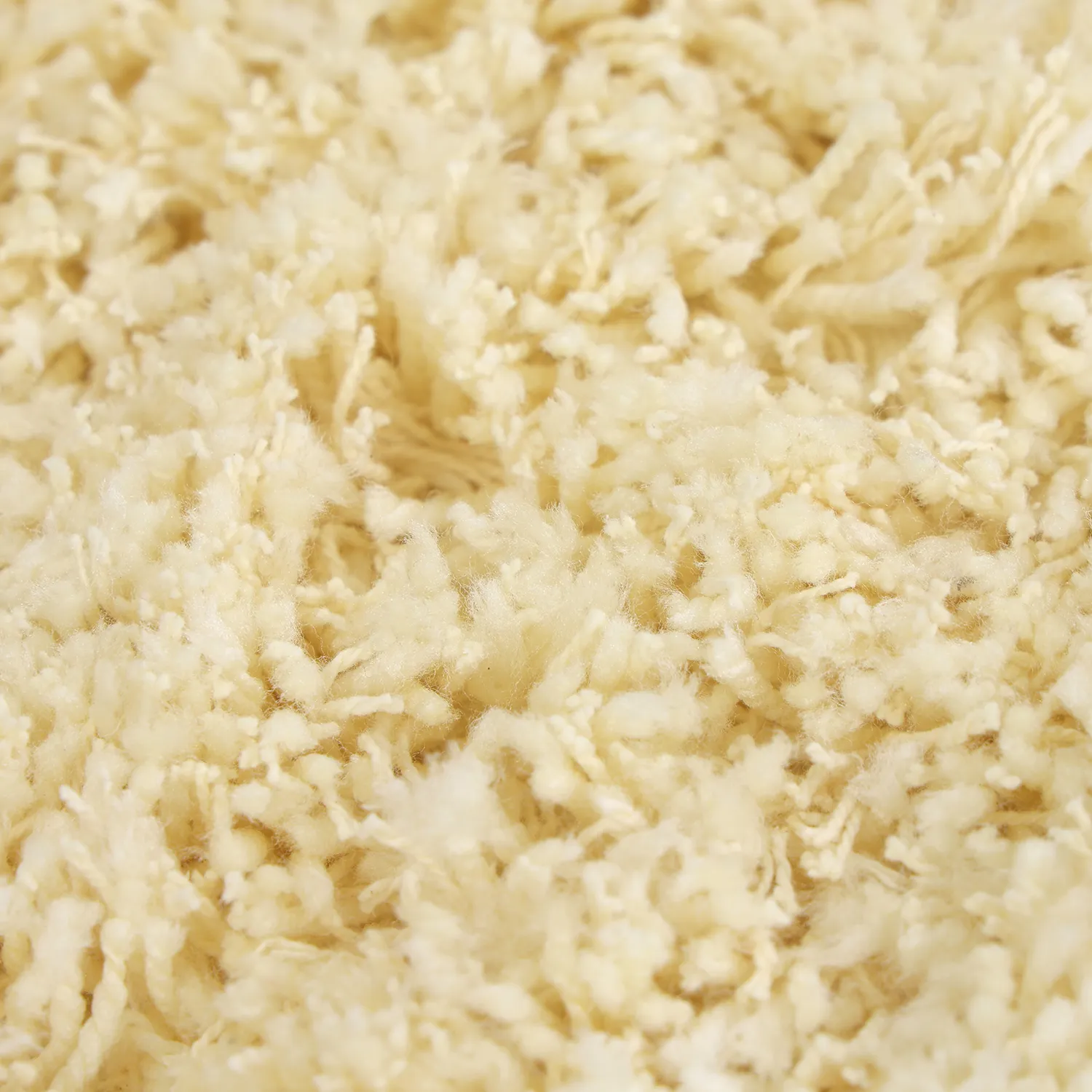 Rund matta - Combarro Solid Cotton Shaggy (ljusgul)