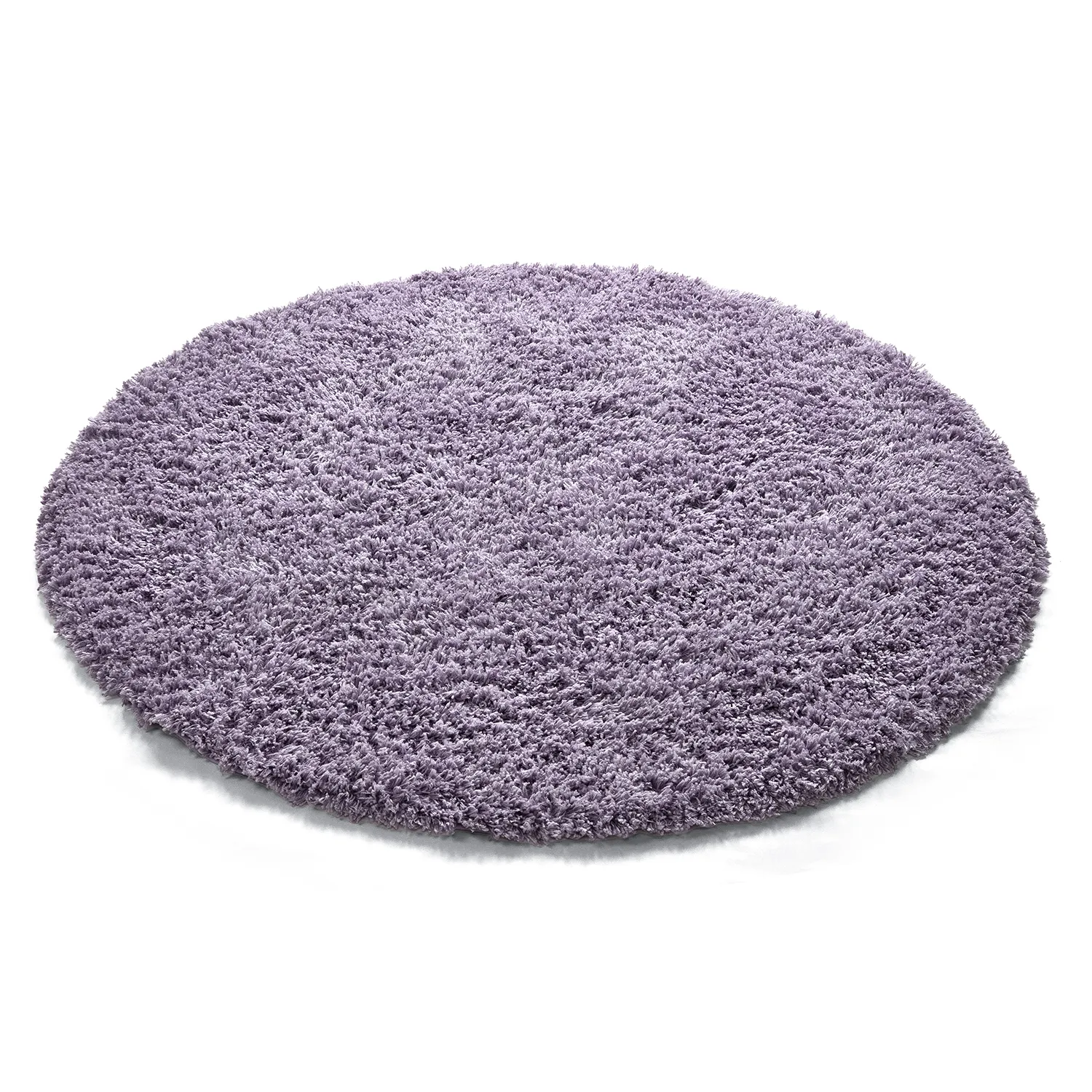 Rund matta - Combarro Solid Cotton Shaggy (ljuslila)