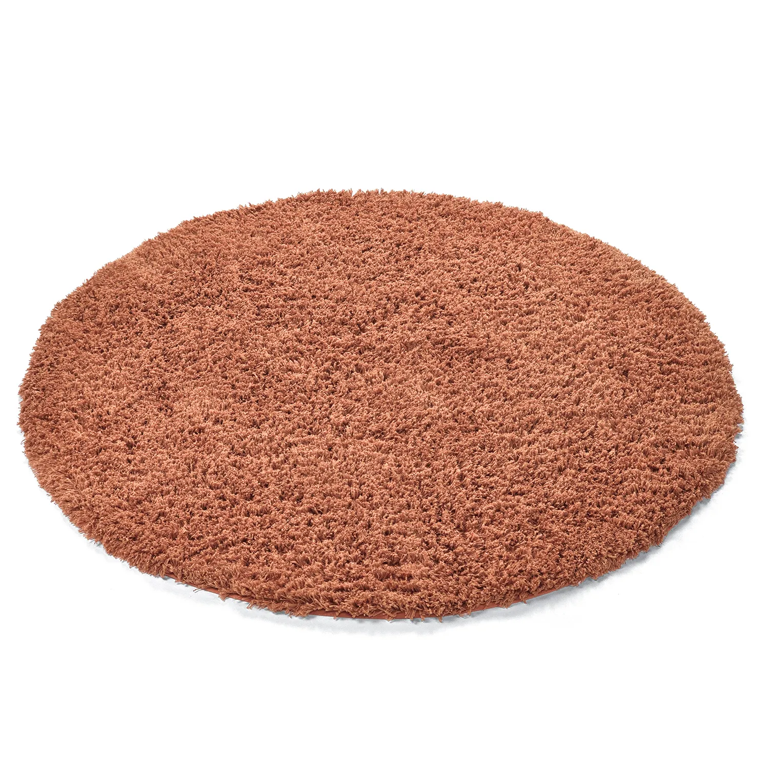 Rund matta - Combarro Solid Cotton Shaggy (ljusorange)