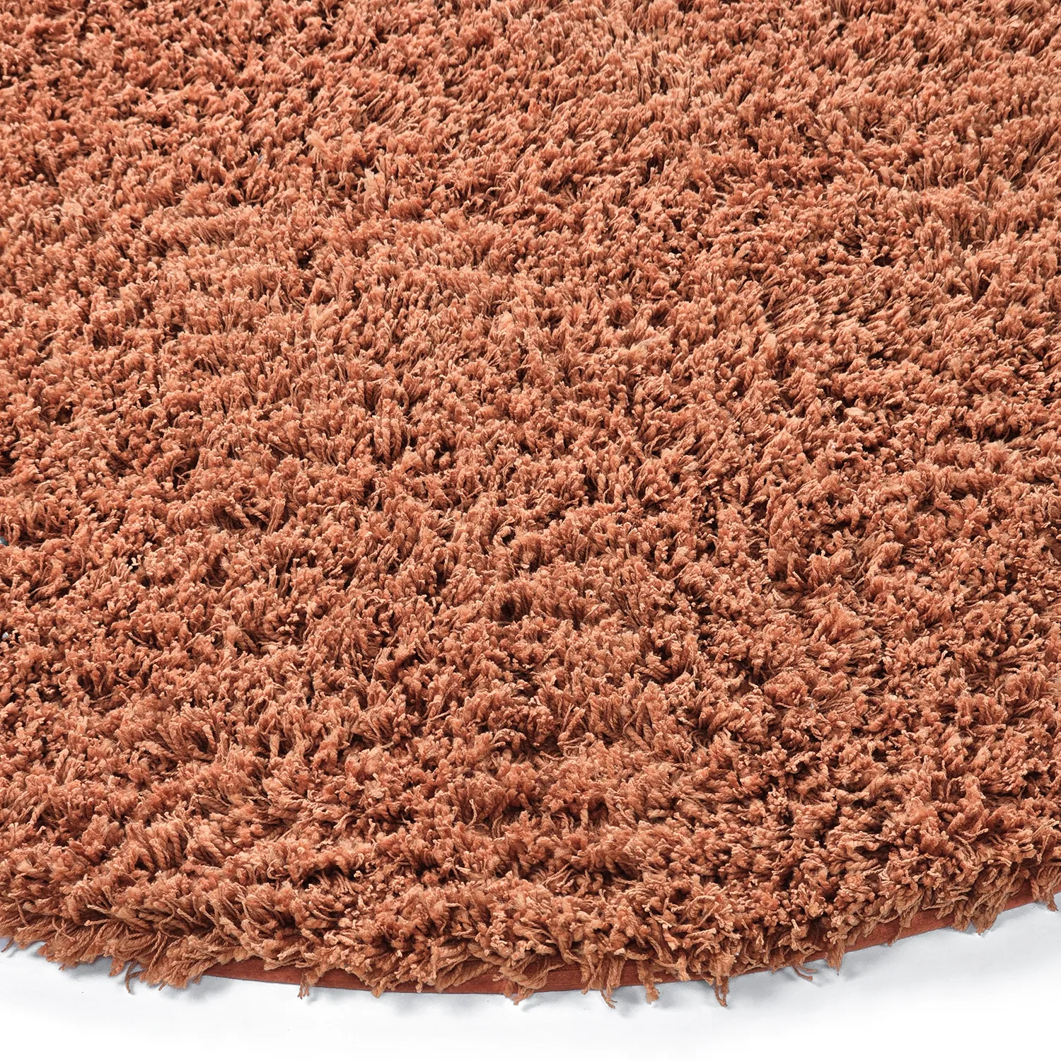 Rund matta - Combarro Solid Cotton Shaggy (ljusorange)