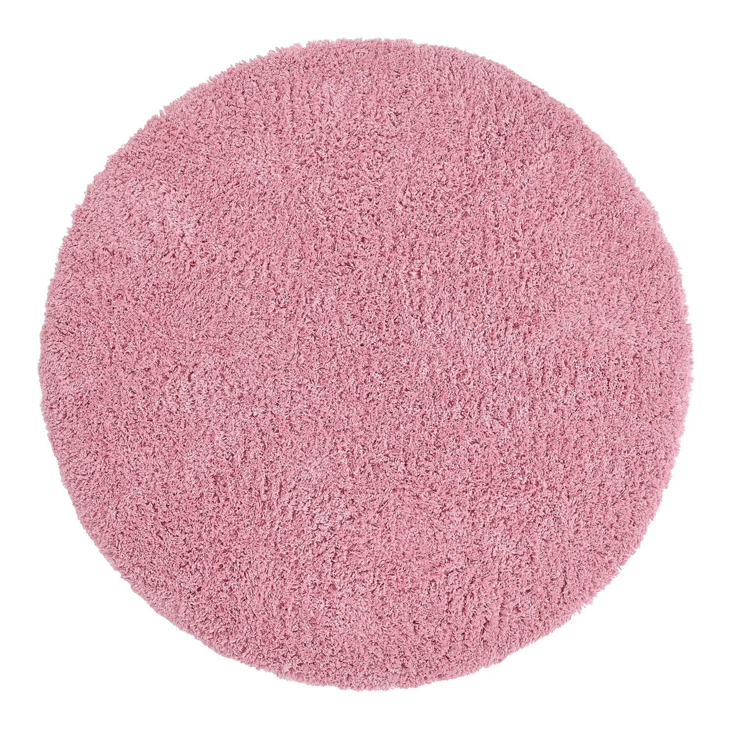 Rund matta - Combarro Solid Cotton Shaggy (ljusrosa)