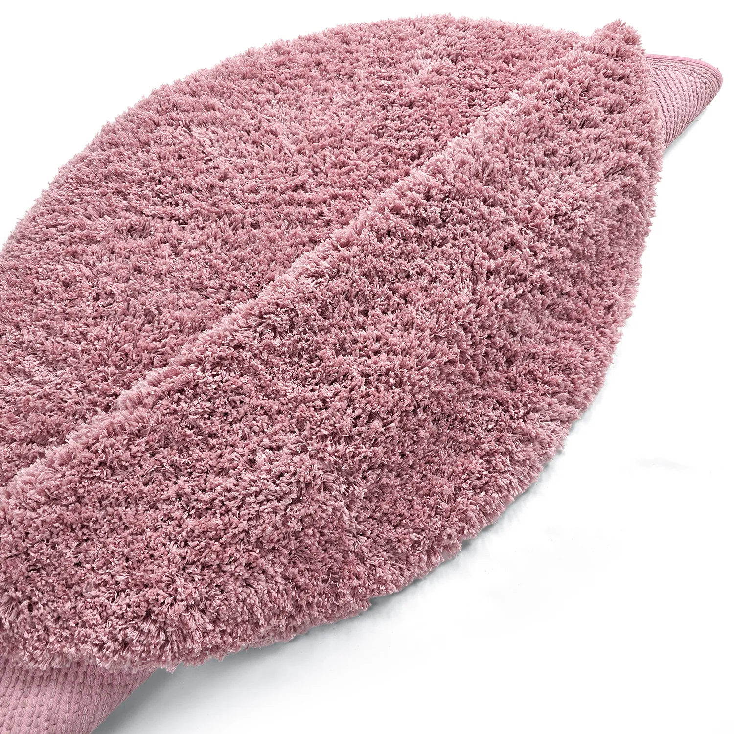 Rund matta - Combarro Solid Cotton Shaggy (ljusrosa)