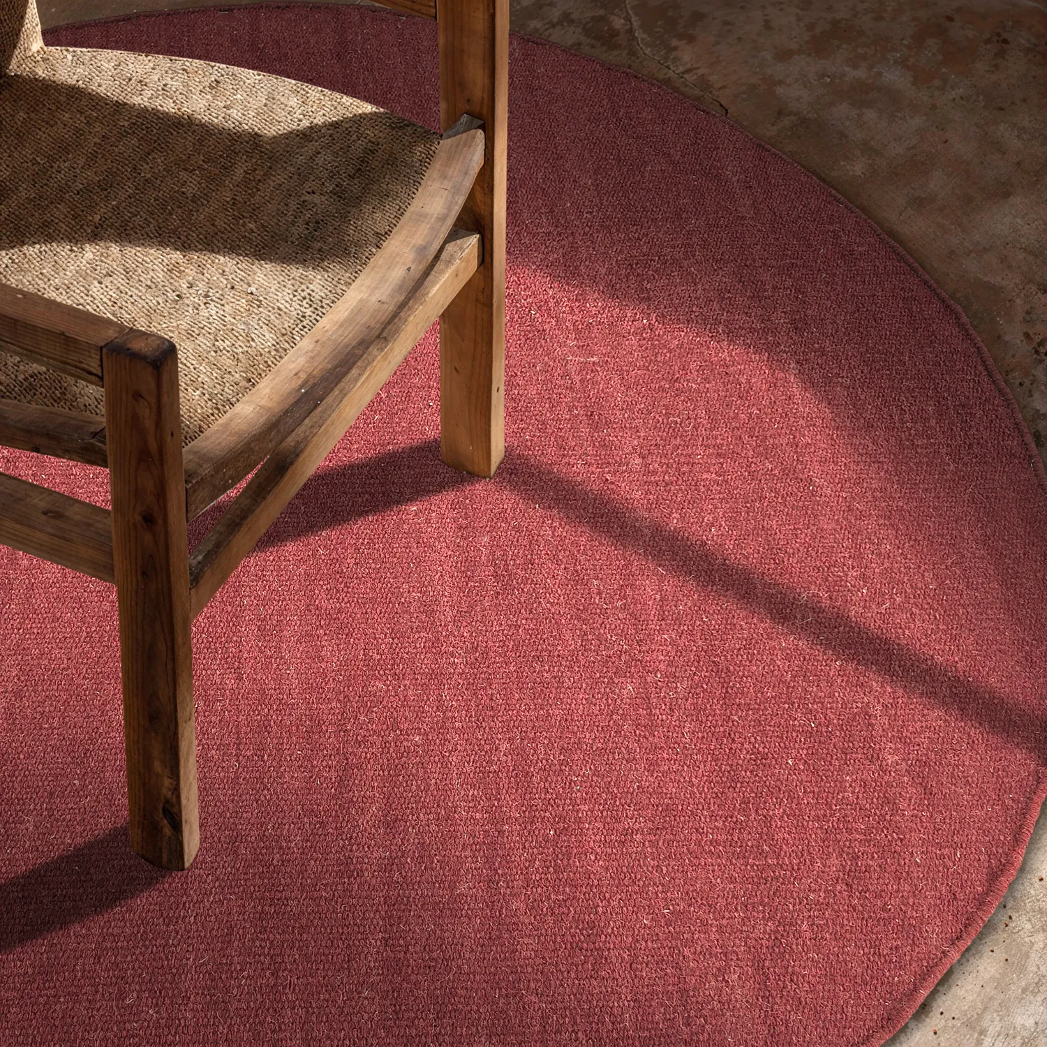 Kruhový koberec - Hamilton (tmavočervený)